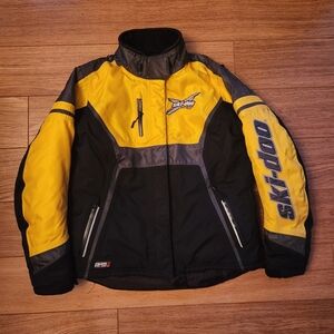 Ski-Doo X-Team Snowmobile Winter Ski Snow Jacket Yellow Black Large